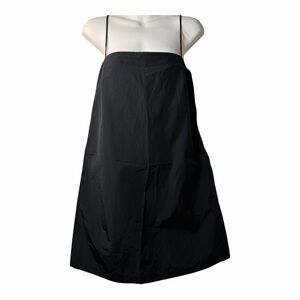 Black 90s Minimalist Mini Dress Utility Pockets XS Massimo Dutti CBK Style NWT